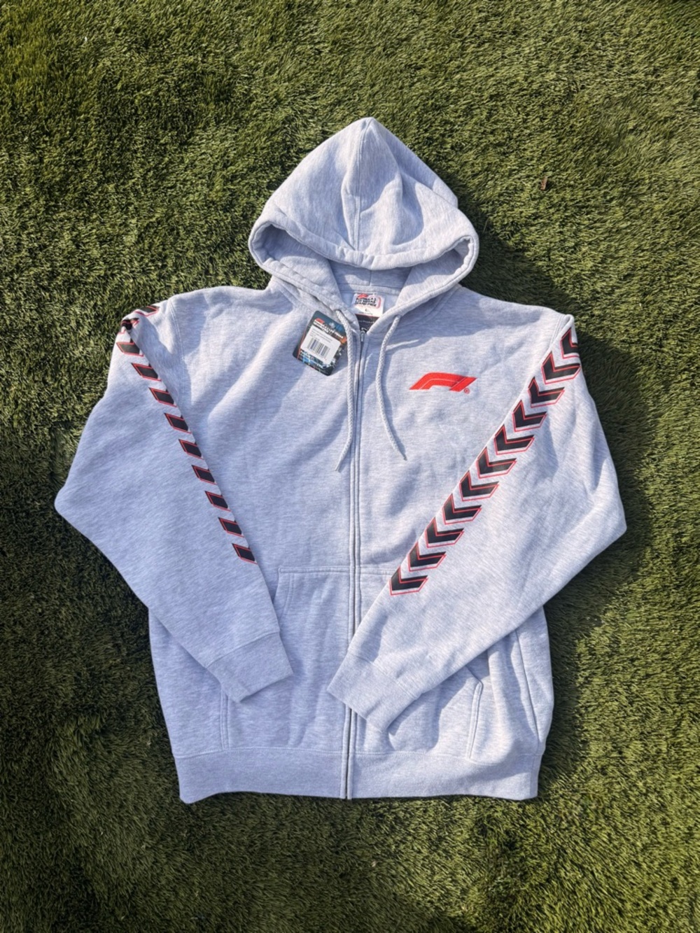 Formula 1 Las Vegas Grand Prix NWT Zip Up Hoodie Grey Large